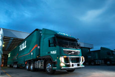 Toll trucks at a depot
