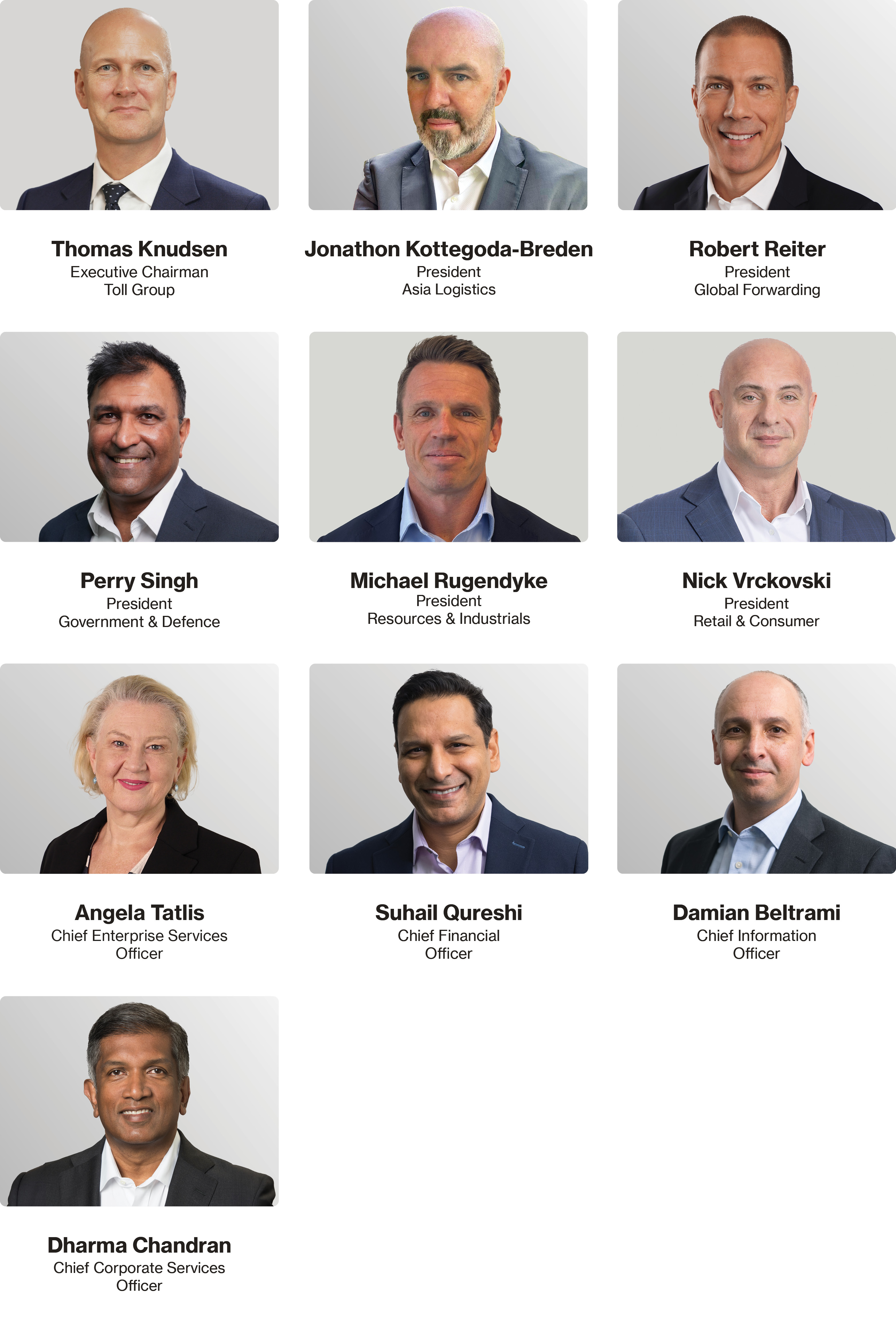 toll leadership team Apr 20 2026