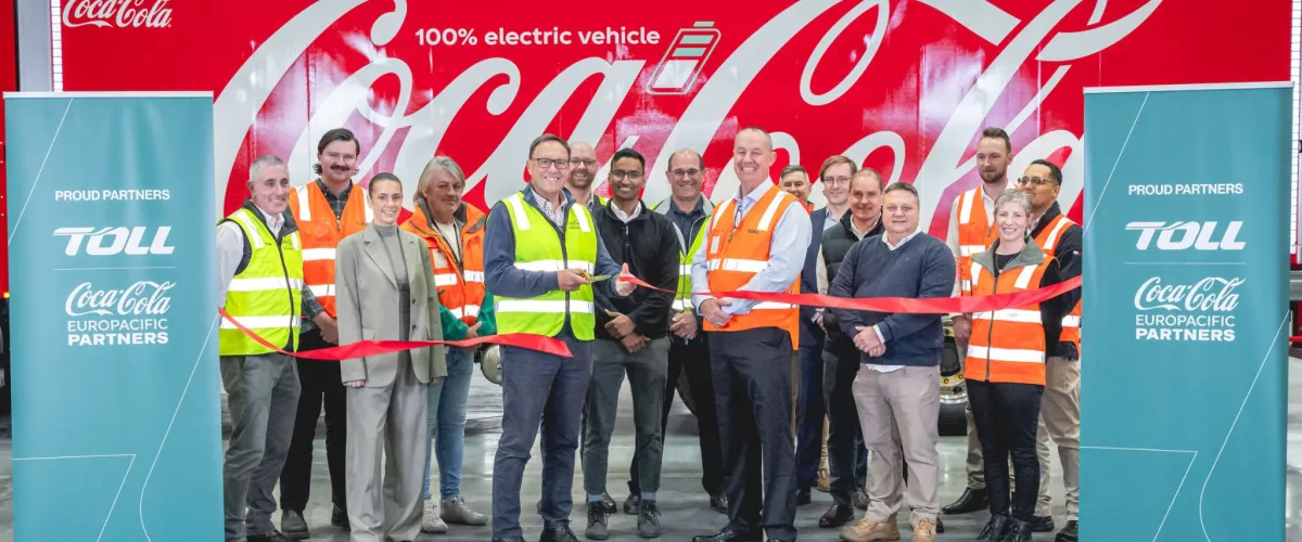 Toll deploys electric trucks with Coca-Cola Europacific Partners